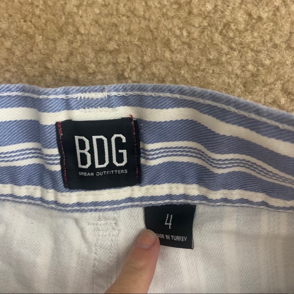 BDG urban outfitters blue striped high rise shorts - Picture 5 of 6